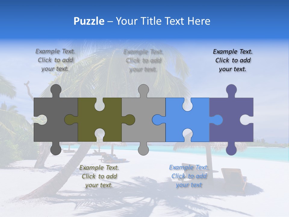 Blue Holiday Getaway PowerPoint Template