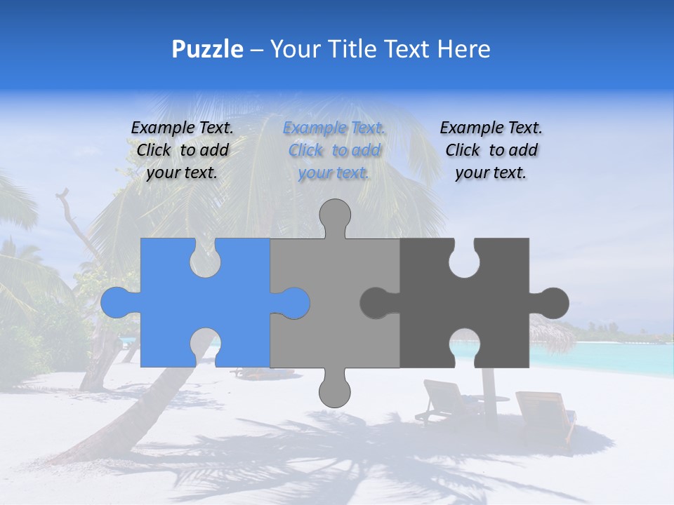 Blue Holiday Getaway PowerPoint Template