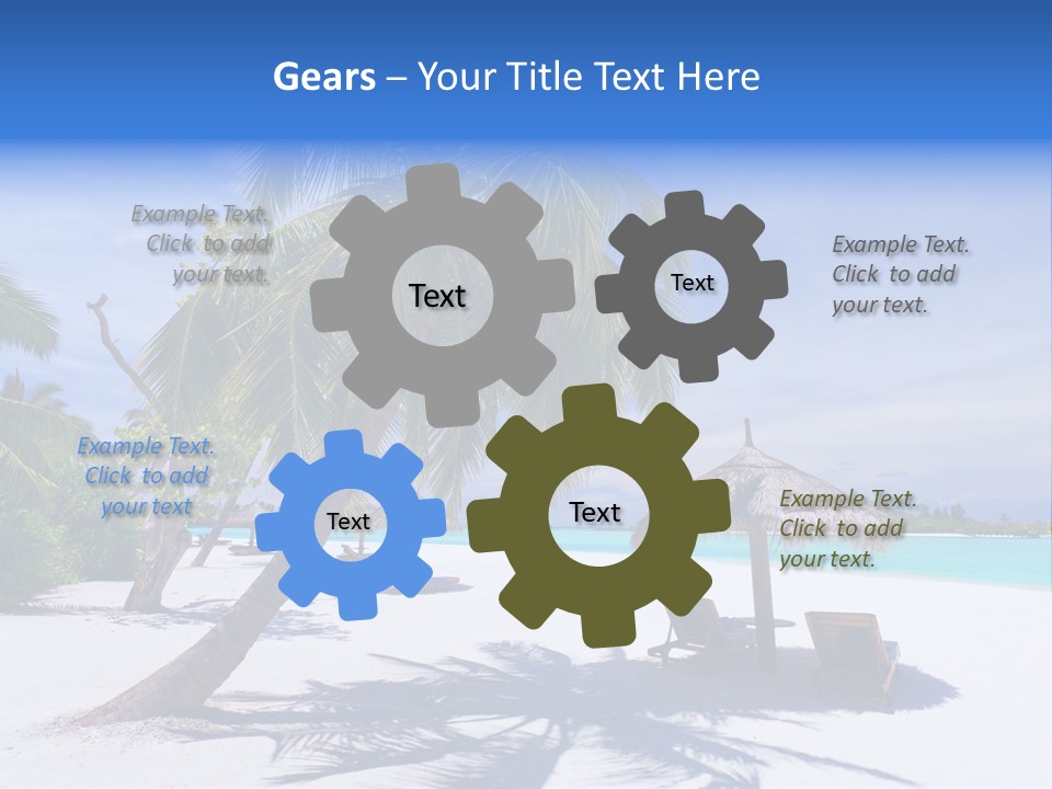 Blue Holiday Getaway PowerPoint Template