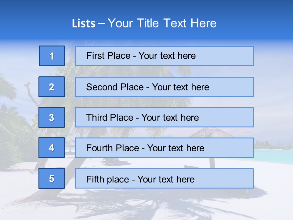 Blue Holiday Getaway PowerPoint Template
