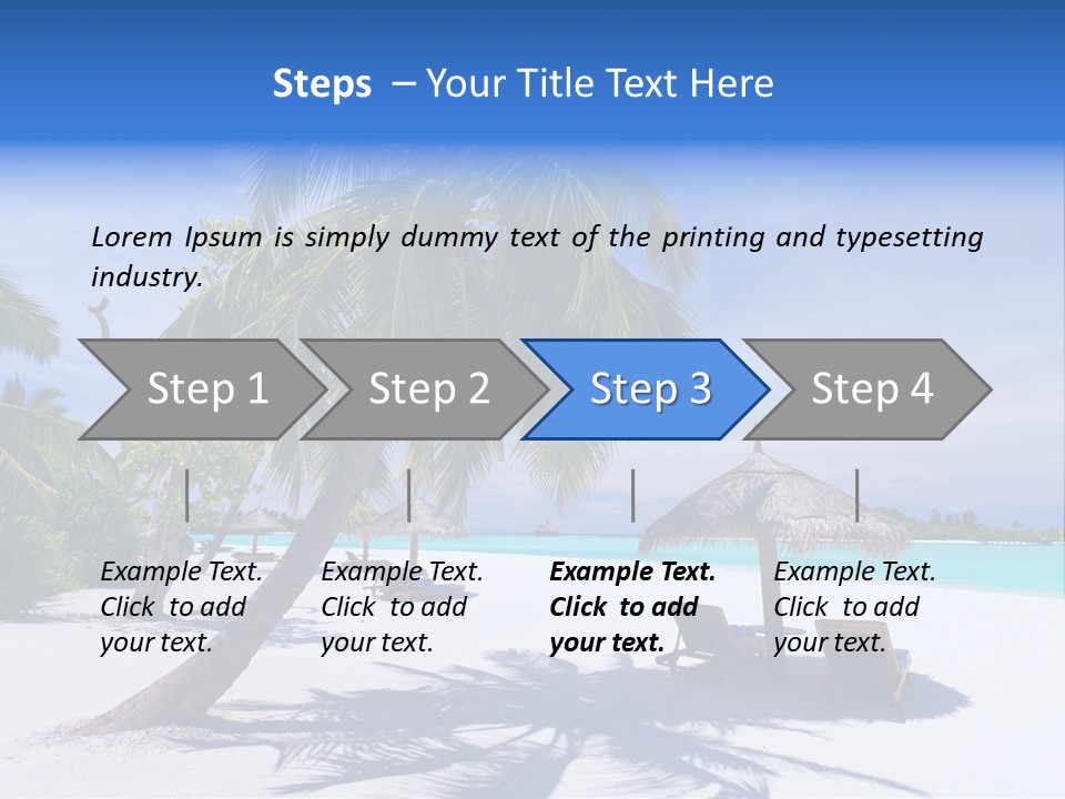 Blue Holiday Getaway PowerPoint Template
