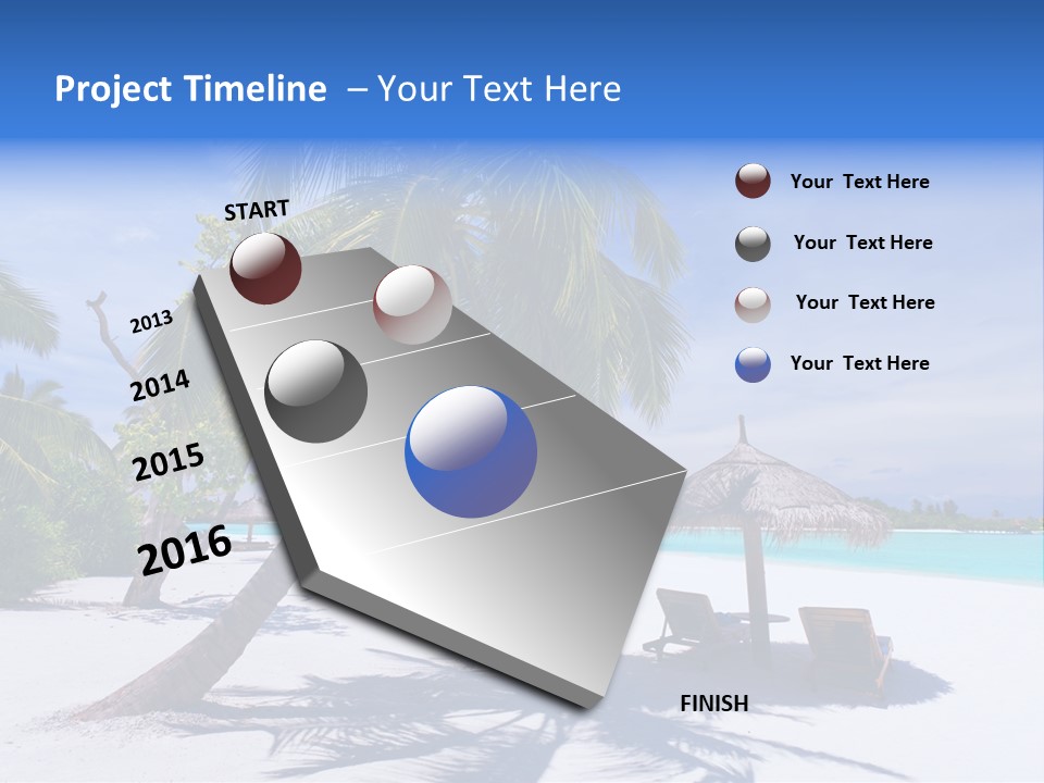 Blue Holiday Getaway PowerPoint Template
