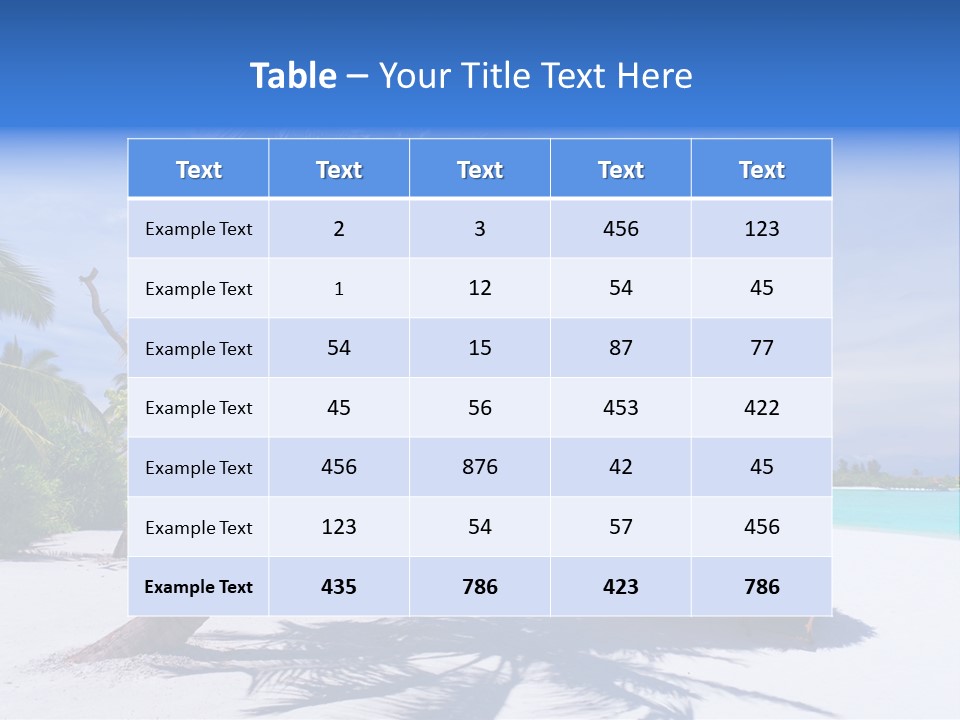 Blue Holiday Getaway PowerPoint Template