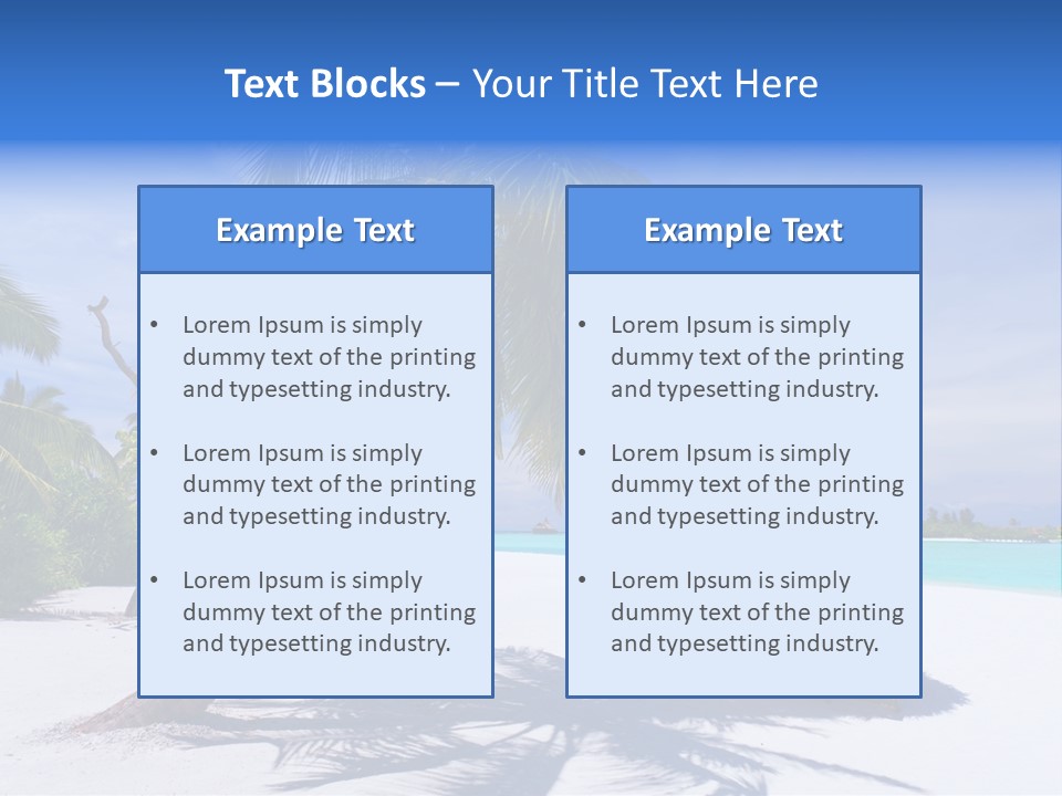 Blue Holiday Getaway PowerPoint Template