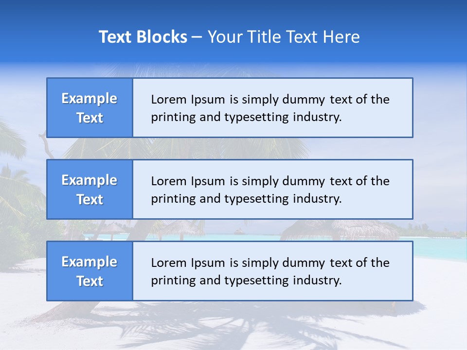 Blue Holiday Getaway PowerPoint Template