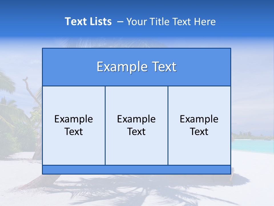 Blue Holiday Getaway PowerPoint Template