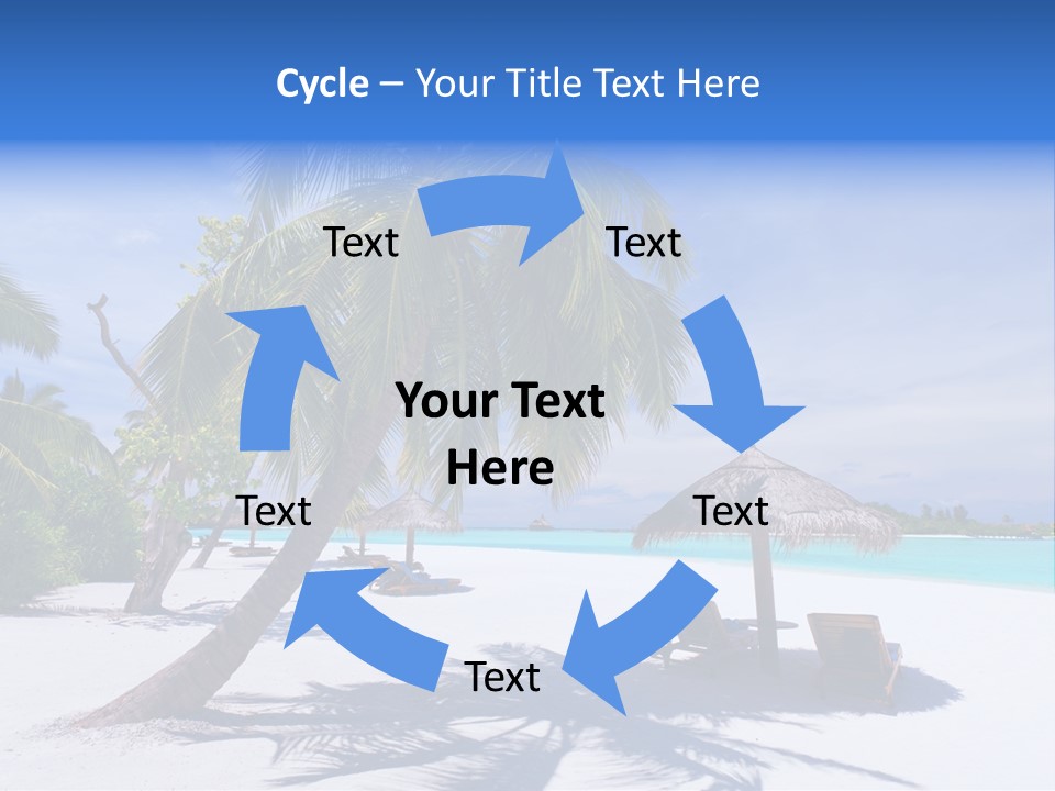 Blue Holiday Getaway PowerPoint Template