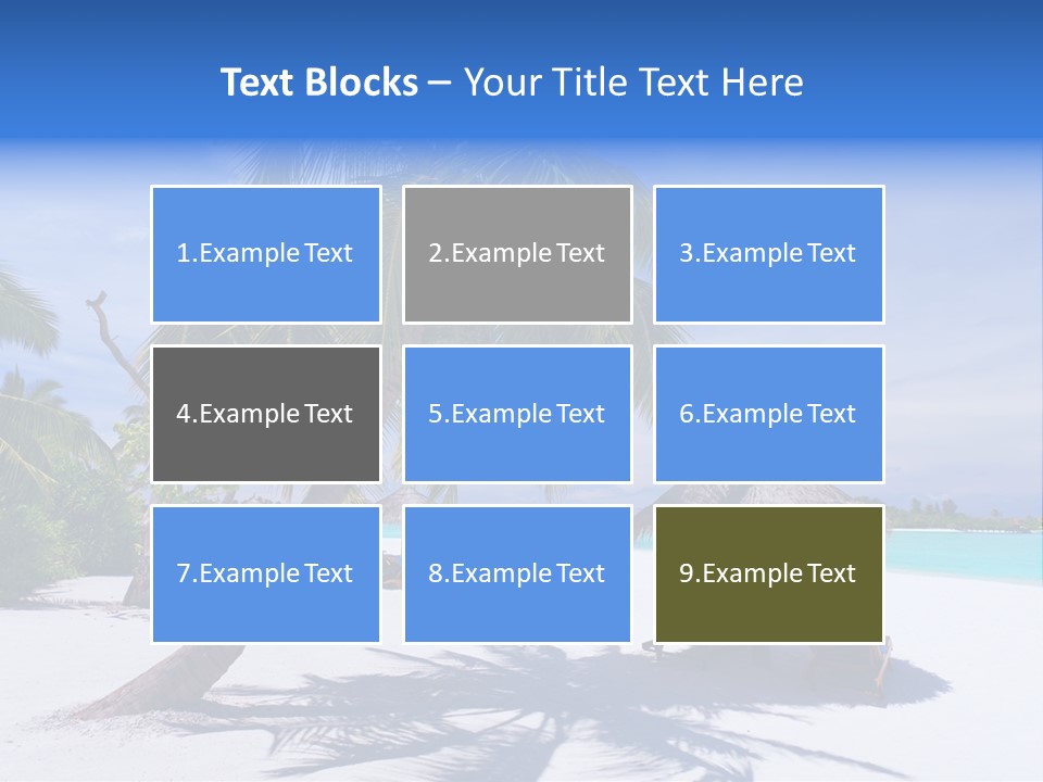 Blue Holiday Getaway PowerPoint Template