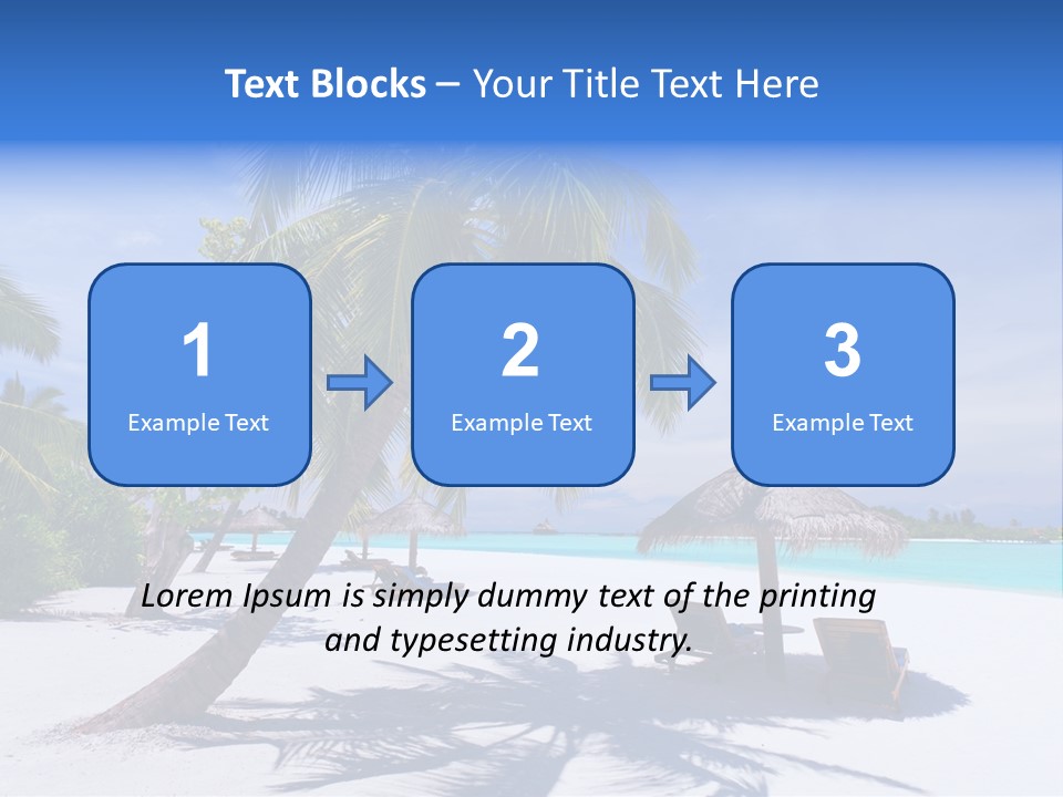 Blue Holiday Getaway PowerPoint Template
