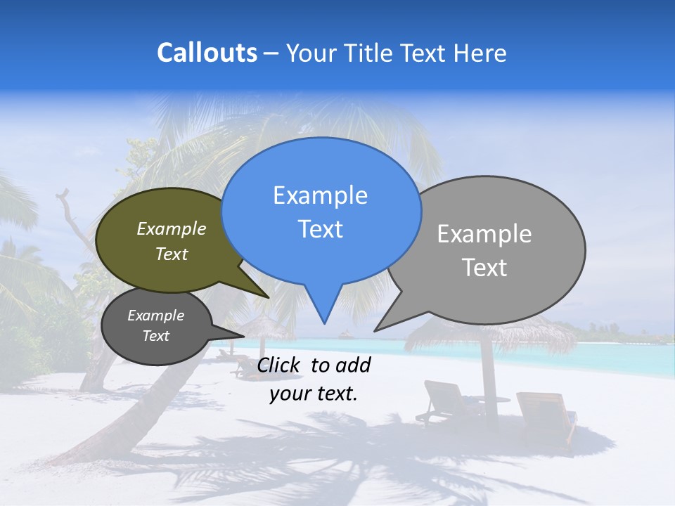 Blue Holiday Getaway PowerPoint Template