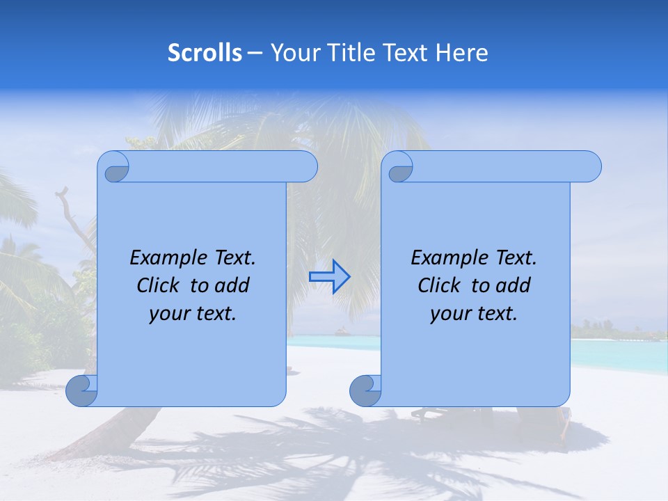 Blue Holiday Getaway PowerPoint Template