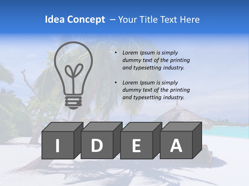 Blue Holiday Getaway PowerPoint Template