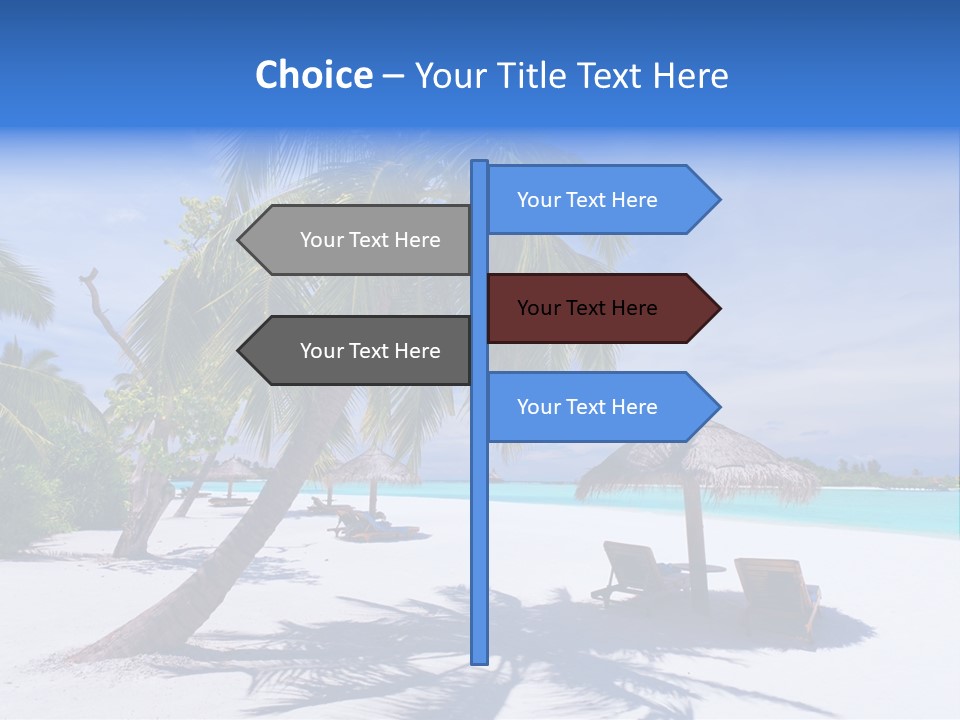 Blue Holiday Getaway PowerPoint Template