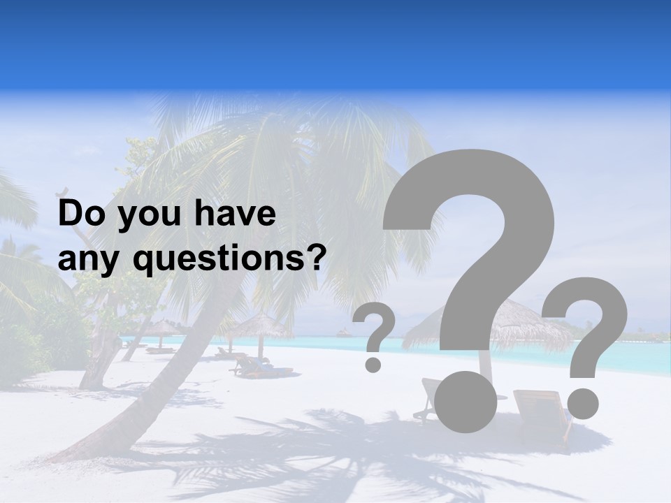 Blue Holiday Getaway PowerPoint Template