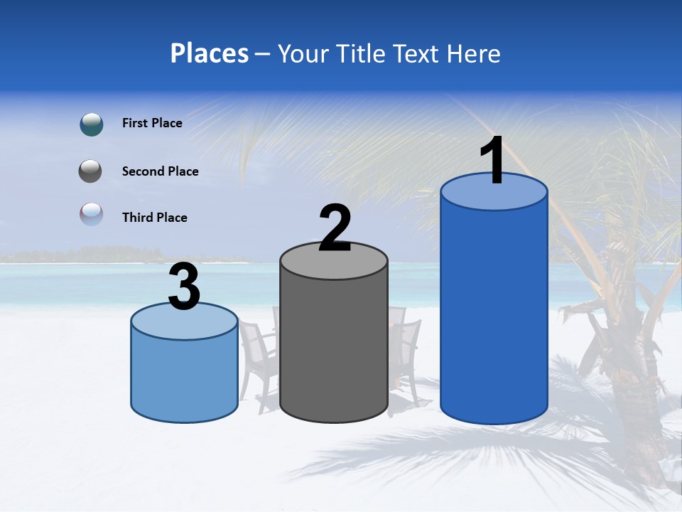 Blue Tropical Coastline PowerPoint Template