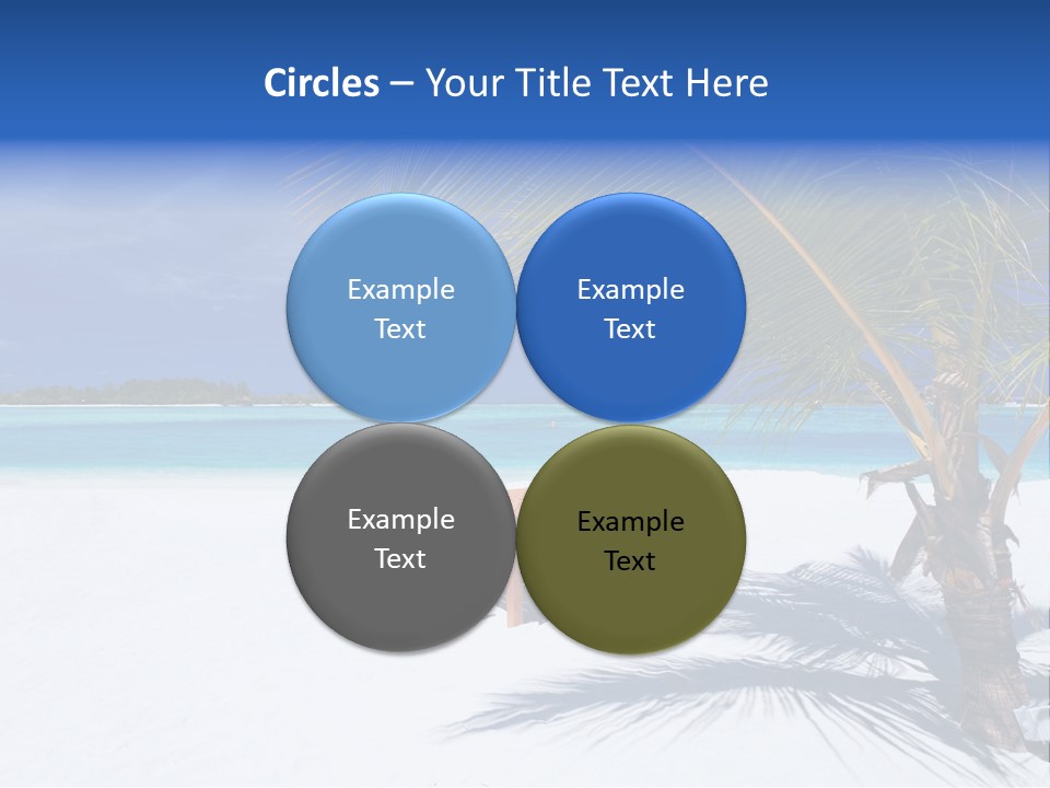 Blue Tropical Coastline PowerPoint Template