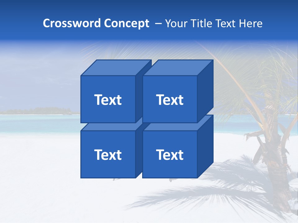 Blue Tropical Coastline PowerPoint Template