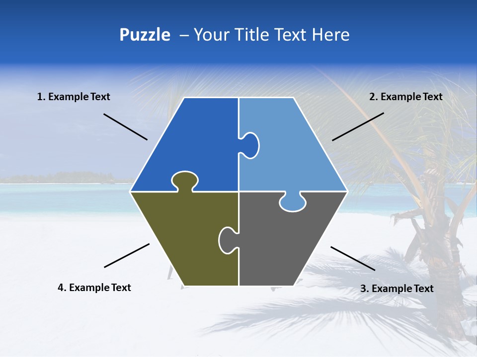 Blue Tropical Coastline PowerPoint Template