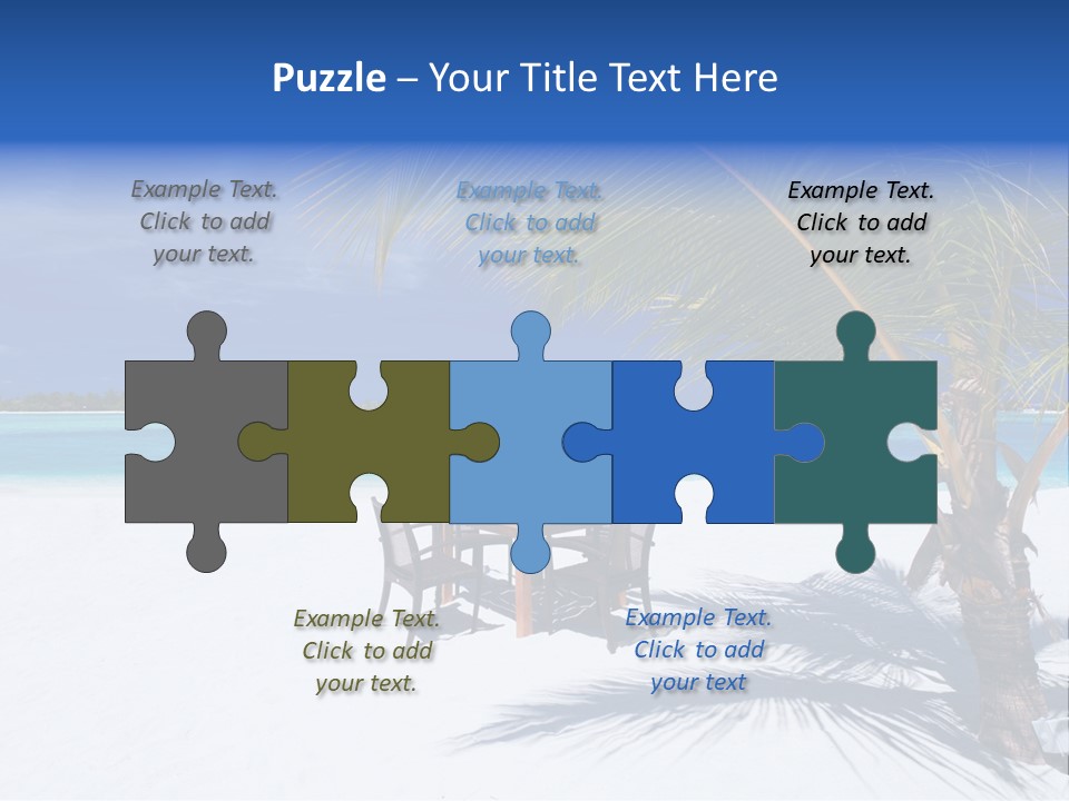 Blue Tropical Coastline PowerPoint Template