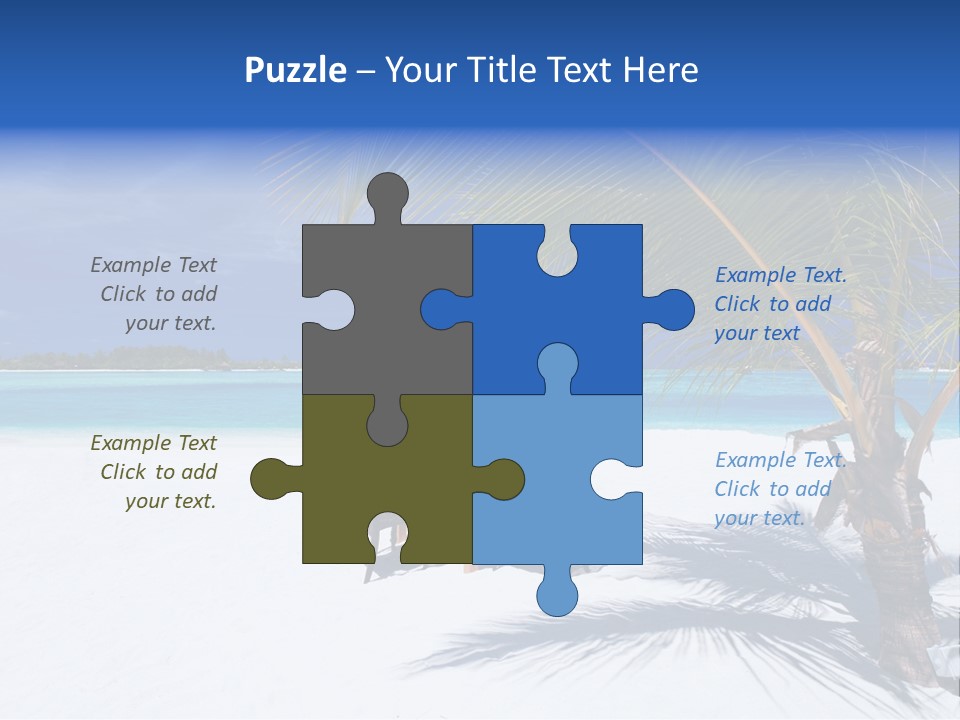 Blue Tropical Coastline PowerPoint Template