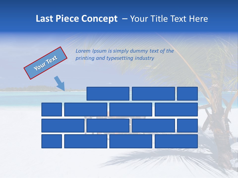 Blue Tropical Coastline PowerPoint Template