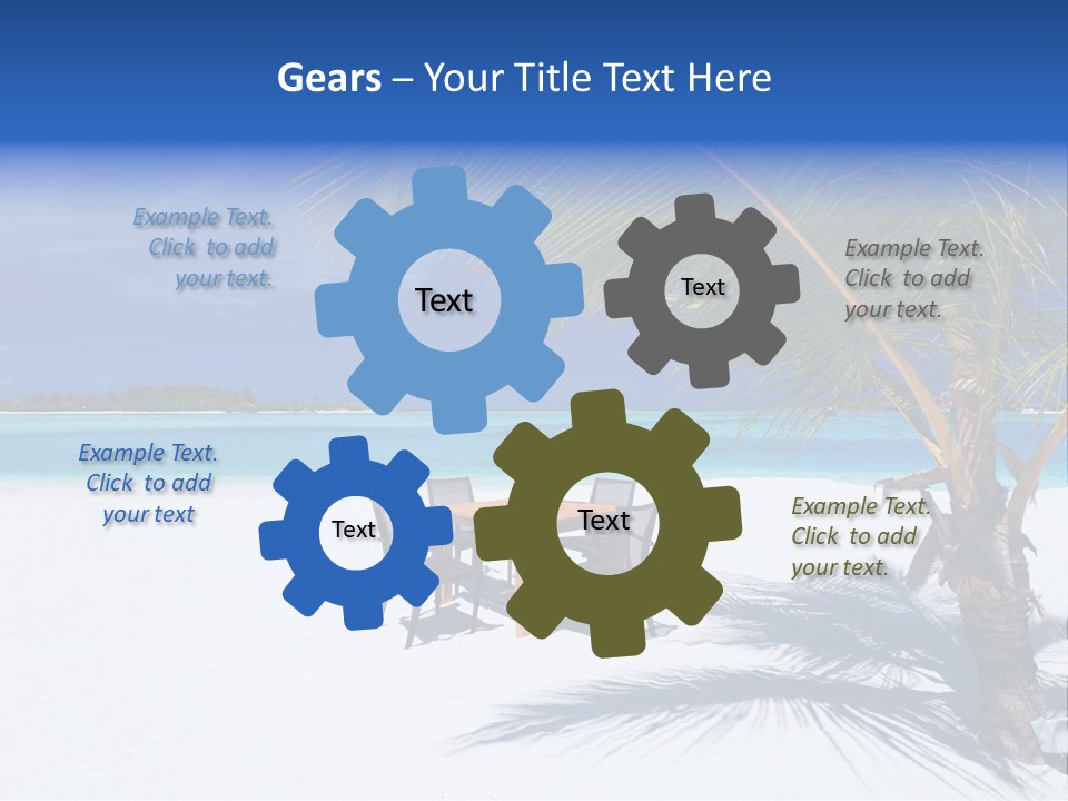 Blue Tropical Coastline PowerPoint Template