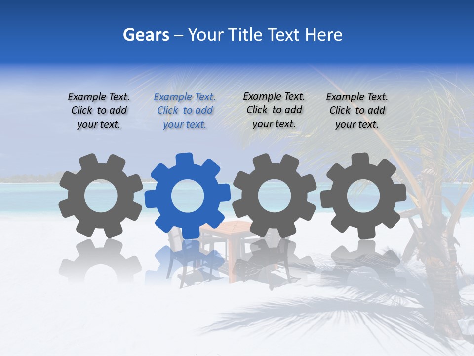 Blue Tropical Coastline PowerPoint Template