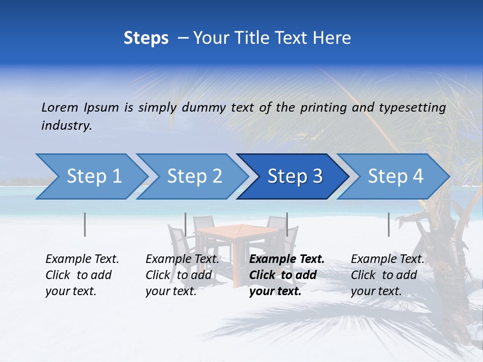 Blue Tropical Coastline PowerPoint Template