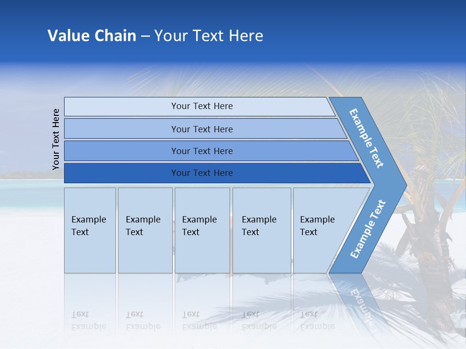 Blue Tropical Coastline PowerPoint Template