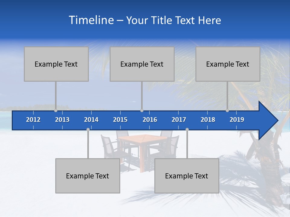 Blue Tropical Coastline PowerPoint Template