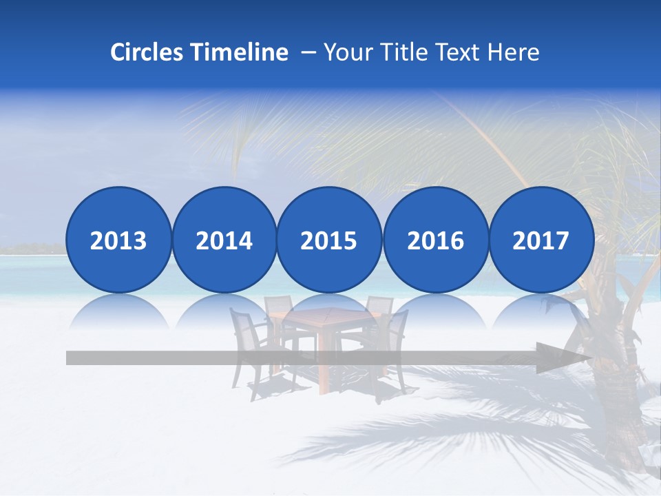 Blue Tropical Coastline PowerPoint Template