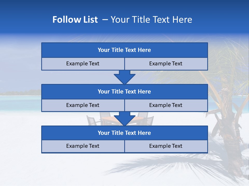 Blue Tropical Coastline PowerPoint Template