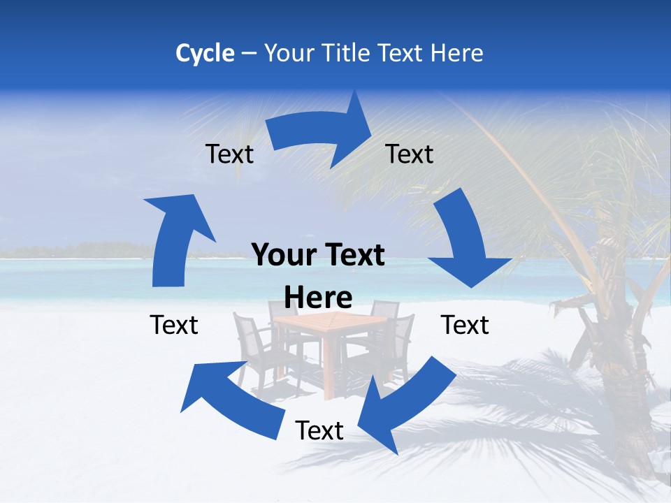 Blue Tropical Coastline PowerPoint Template