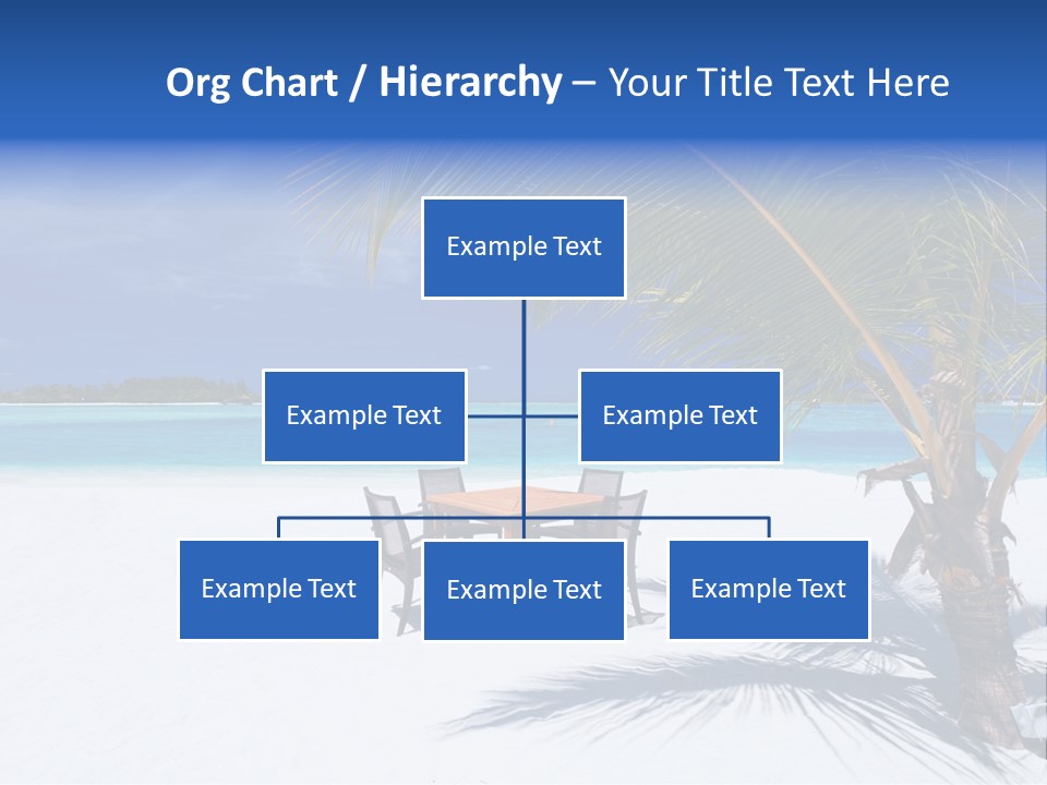 Blue Tropical Coastline PowerPoint Template