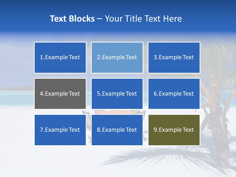 Blue Tropical Coastline PowerPoint Template