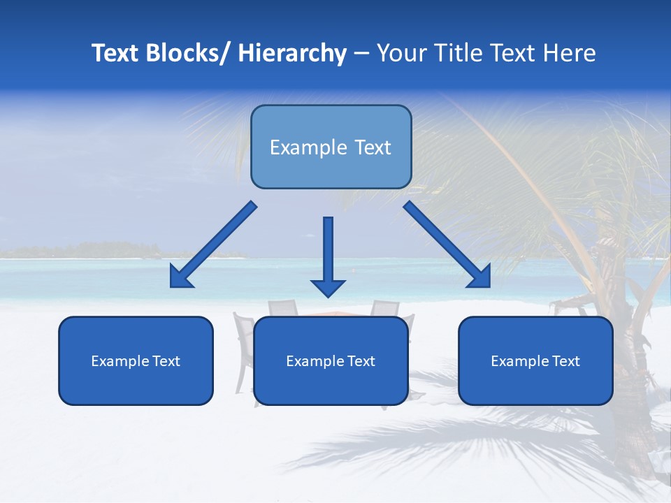 Blue Tropical Coastline PowerPoint Template