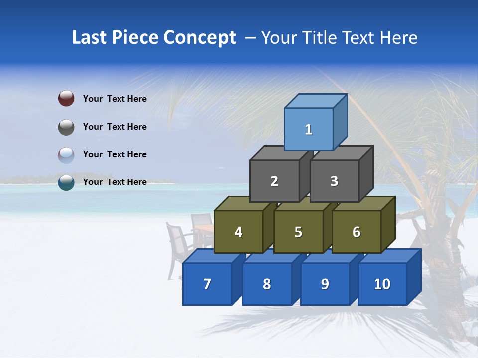 Blue Tropical Coastline PowerPoint Template