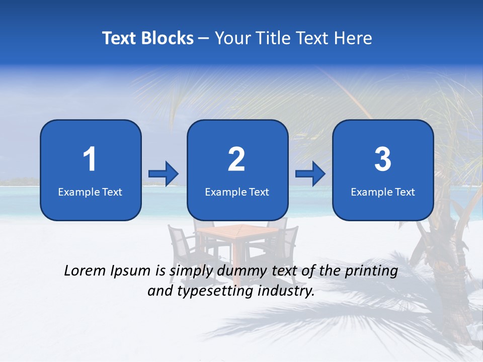 Blue Tropical Coastline PowerPoint Template