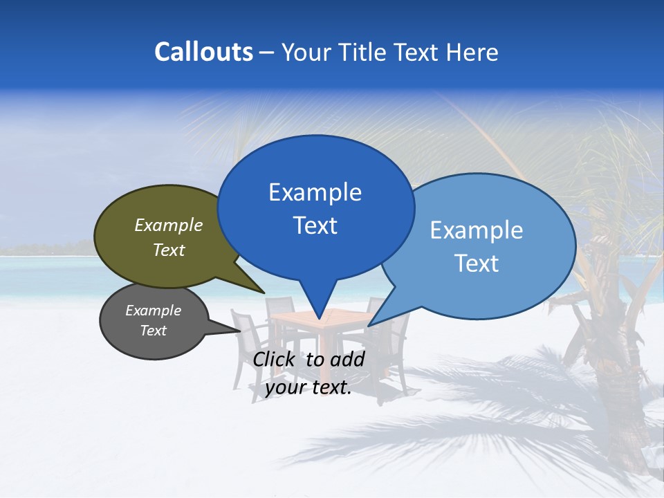 Blue Tropical Coastline PowerPoint Template