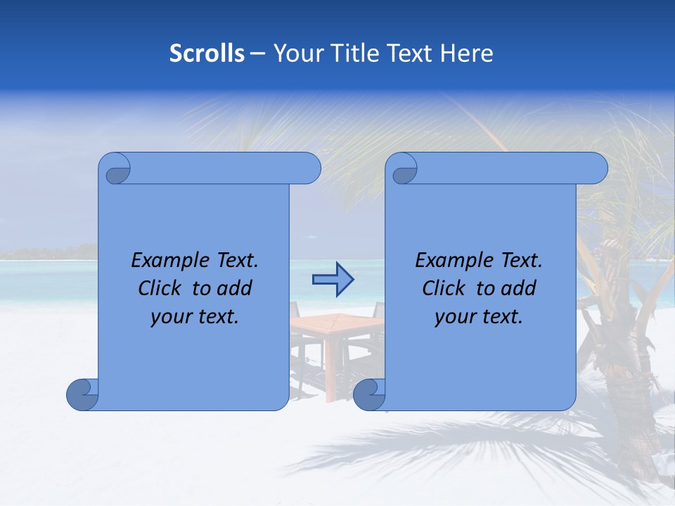 Blue Tropical Coastline PowerPoint Template