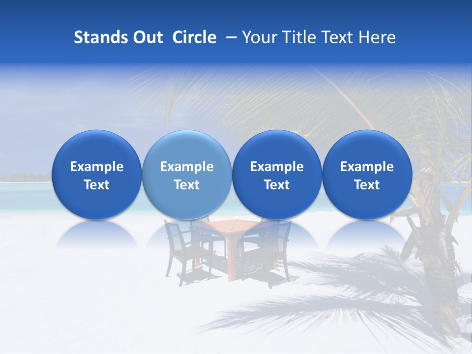 Blue Tropical Coastline PowerPoint Template