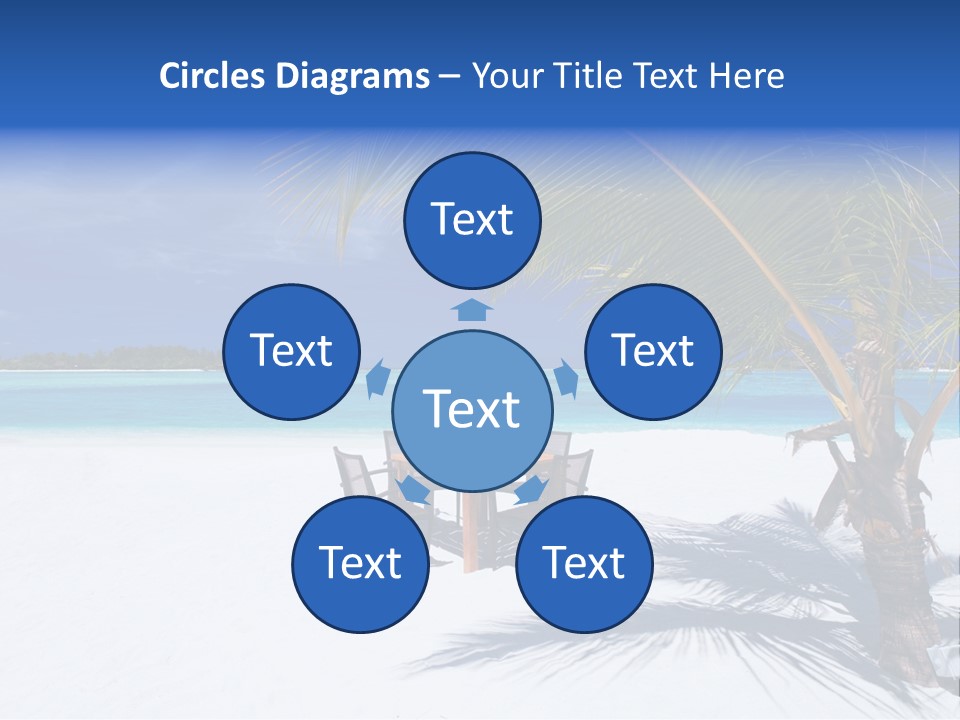 Blue Tropical Coastline PowerPoint Template