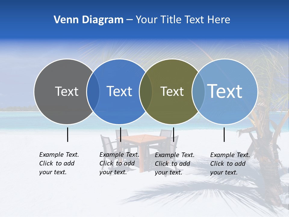 Blue Tropical Coastline PowerPoint Template