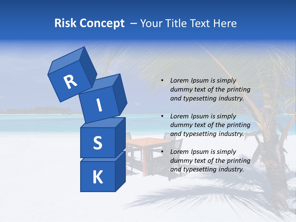 Blue Tropical Coastline PowerPoint Template