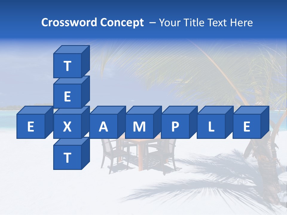 Blue Tropical Coastline PowerPoint Template