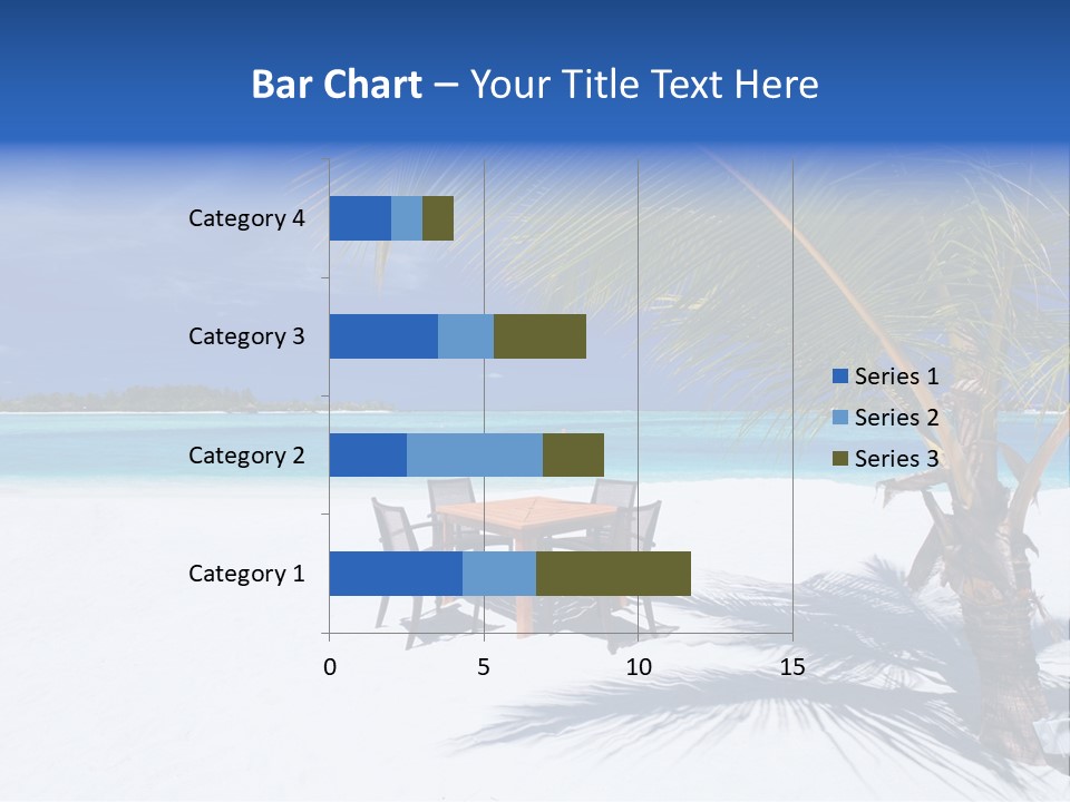 Blue Tropical Coastline PowerPoint Template