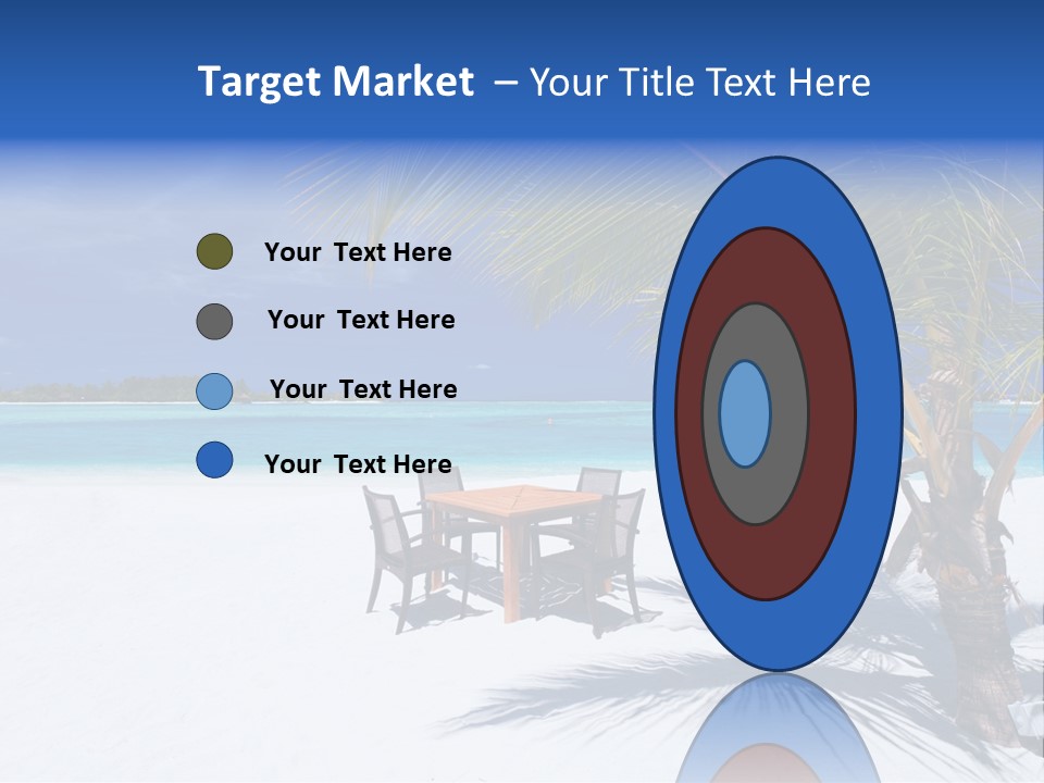 Blue Tropical Coastline PowerPoint Template