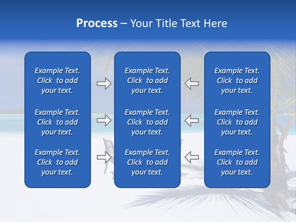 Blue Tropical Coastline PowerPoint Template