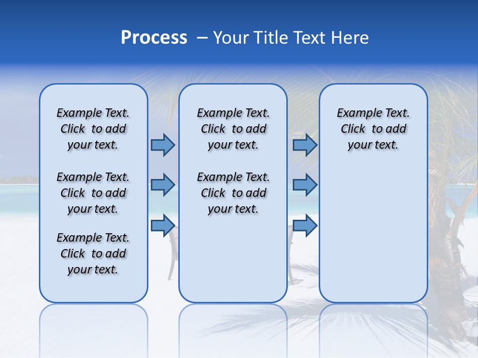 Blue Tropical Coastline PowerPoint Template