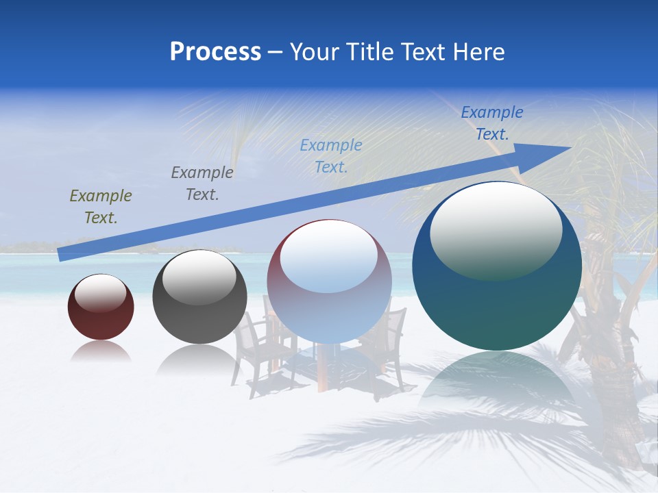 Blue Tropical Coastline PowerPoint Template